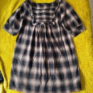 Babydoll plaid dress